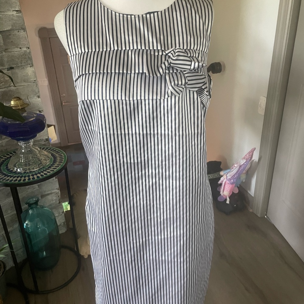 Banana Republic Gray Ruffled Sheath Dress - Picture 2 of 8